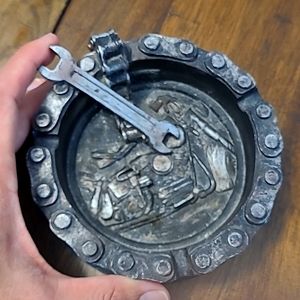 Ashtray made from metal